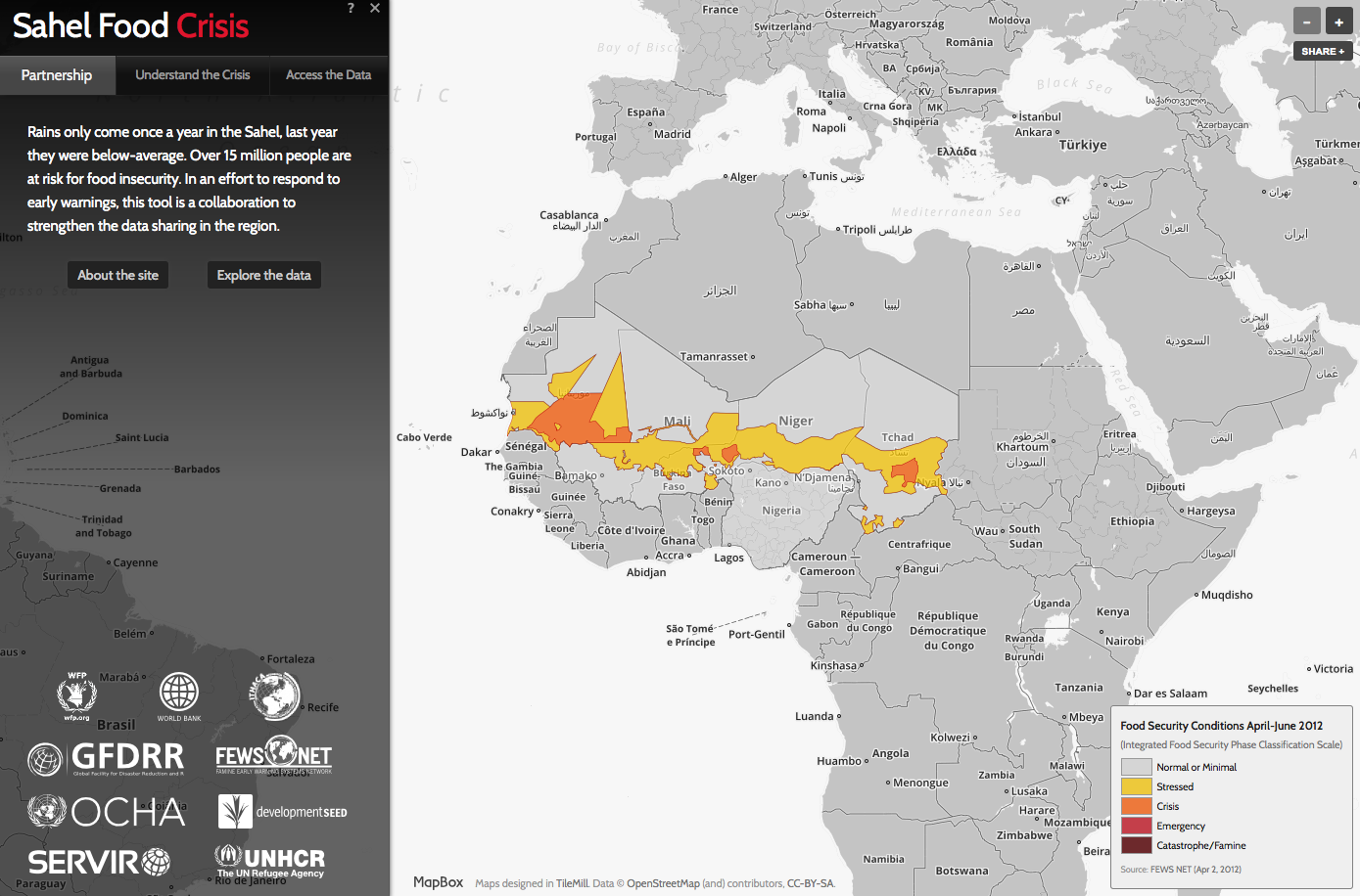 esempio di mappa per finalità umanitarie http://sahelresponse.org