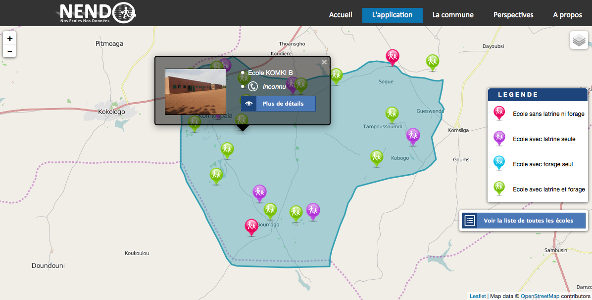 un progetto in Burkina Faso che utilizza la stessa tecnologia http://nendo.data.gov.bf/appli_accueil.php